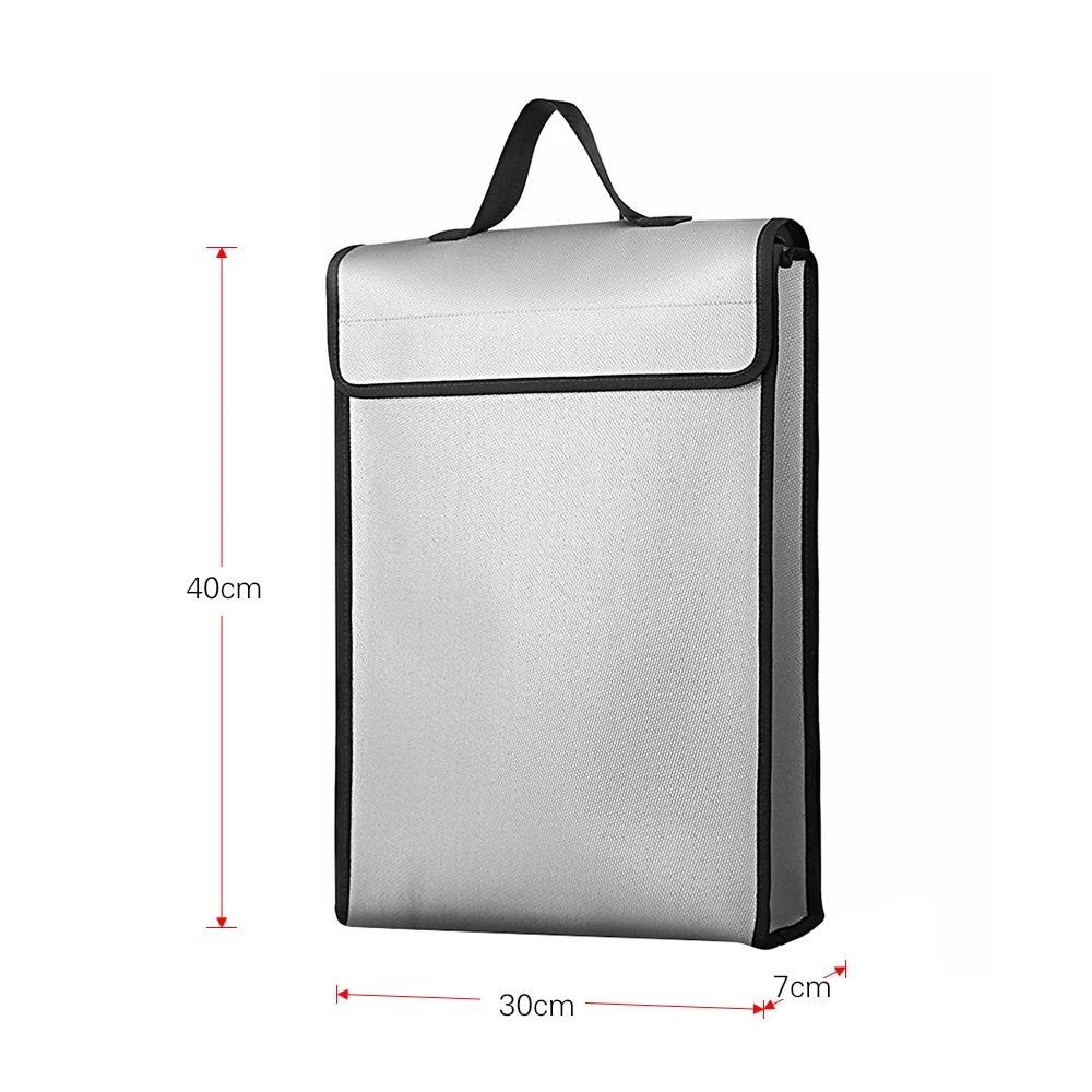 Fireproof Document Bags Waterproof Liquid Silicone Material Heat Insulation 1200℃  Resistant Big Capacity Safe Bag for File