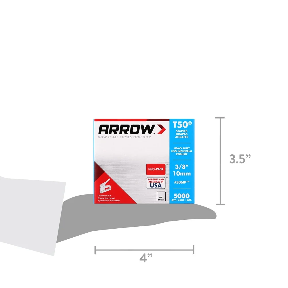 (2 pack  84-776 T50 Staples 3/8" 5000Pkg 4@ 1250