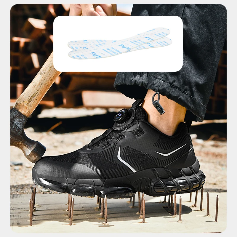 

Men's Military Tactical Army Boots with Side Zipper Anti-Slip Ankle Work Safety Hiking Shoes