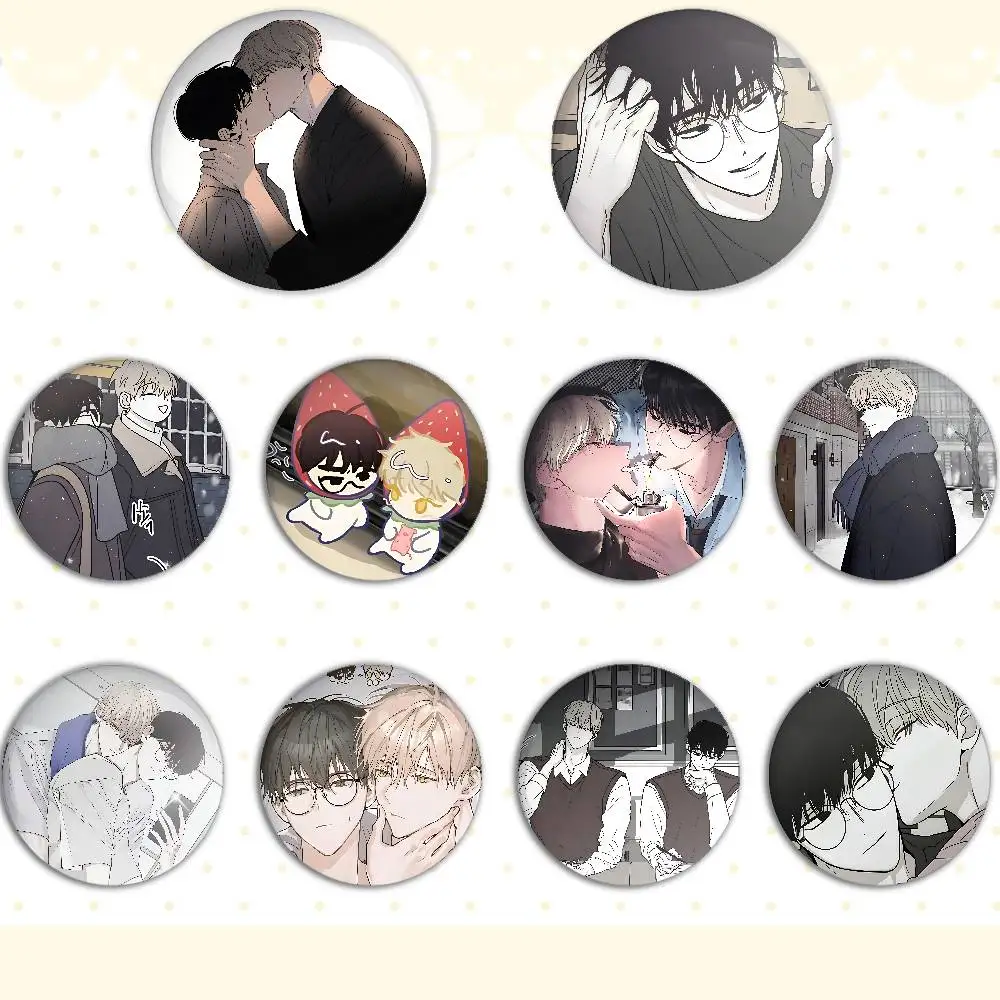BL Korean C-Checkmate Comics Badges Button Creative Funny Quotes Badge Clothes Backpack Jewelry Gift For Kids Friends