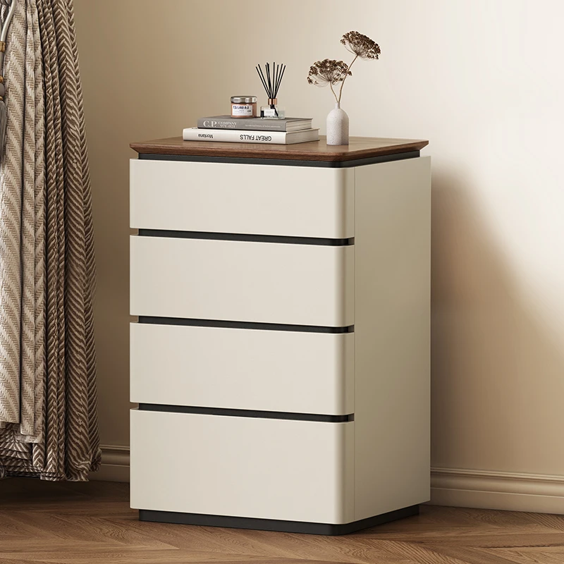 Creative solid wood bedside table Bedroom storage Multi-layer storage cabinet
