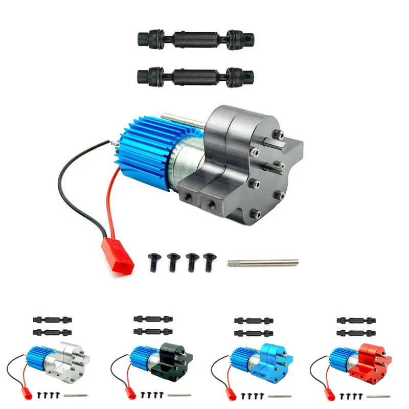 

WPL C14 C24 B24 B36 MN D90 D99 MN99S Metal 370 Motor Gearbox Gear Box with Drive Shaft RC Car Upgrades Part Accessories