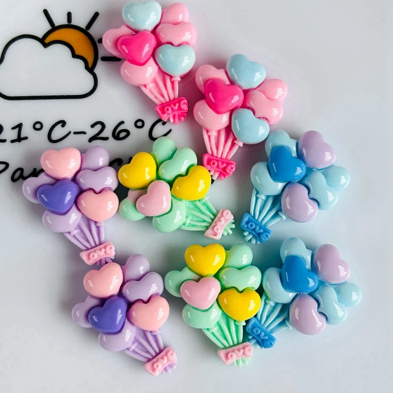 

100Pcs Balloon Ornaments Resin Kit Can Be Used For Earrings, Hair Clips, DIY Keychain Bracelets, Pendants, Jewelry, Etc