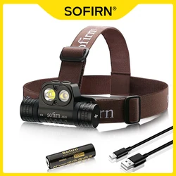 Sofirn-HS20 USB C 18650 Rechargeable LED Headlamp 2700lm Powerful Headlight with Dual Switch Indicator