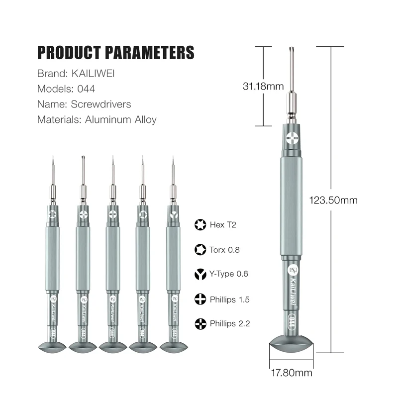 KAILIWEI 044 Precision Screwdriver Precise Magnetic Screwdriver for Mobile Phone Repair Screwdrivers Maintenance Tools