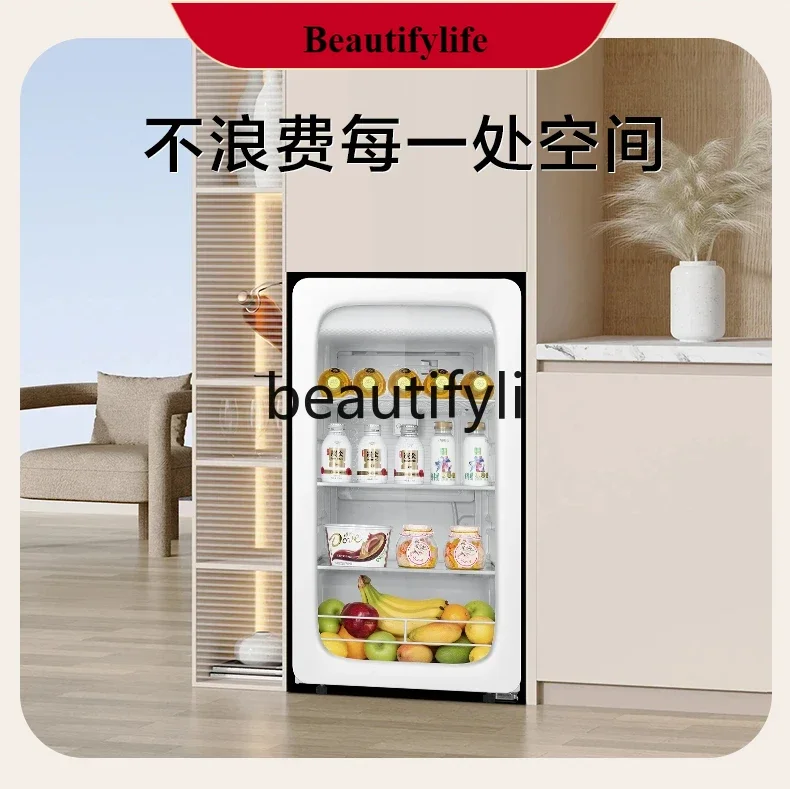 E132 88 لتر ضوء القمر الأبيض المنزلية ثلاجة صغيرة المشروبات الشاي المبردة المشروبات شفافة خزانة حفظ الطازجة