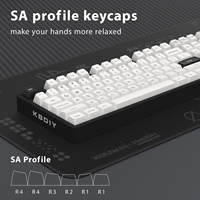 KBDiy 161 Keys GMK BOW Keycap Set Double Shot PBT White SA Profile Keycaps Gamer Custom ISO for Mechanical Gaming  Keyboards 7U