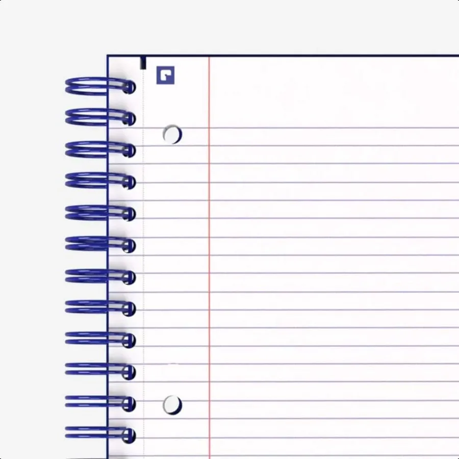 مجلة دفتر مسطرة للكلية 8.5 بوصة × 11 بوصة غلاف فني حلزوني 1 موضوع دفتر 75shts 150 صفحة أزرق كهربائي