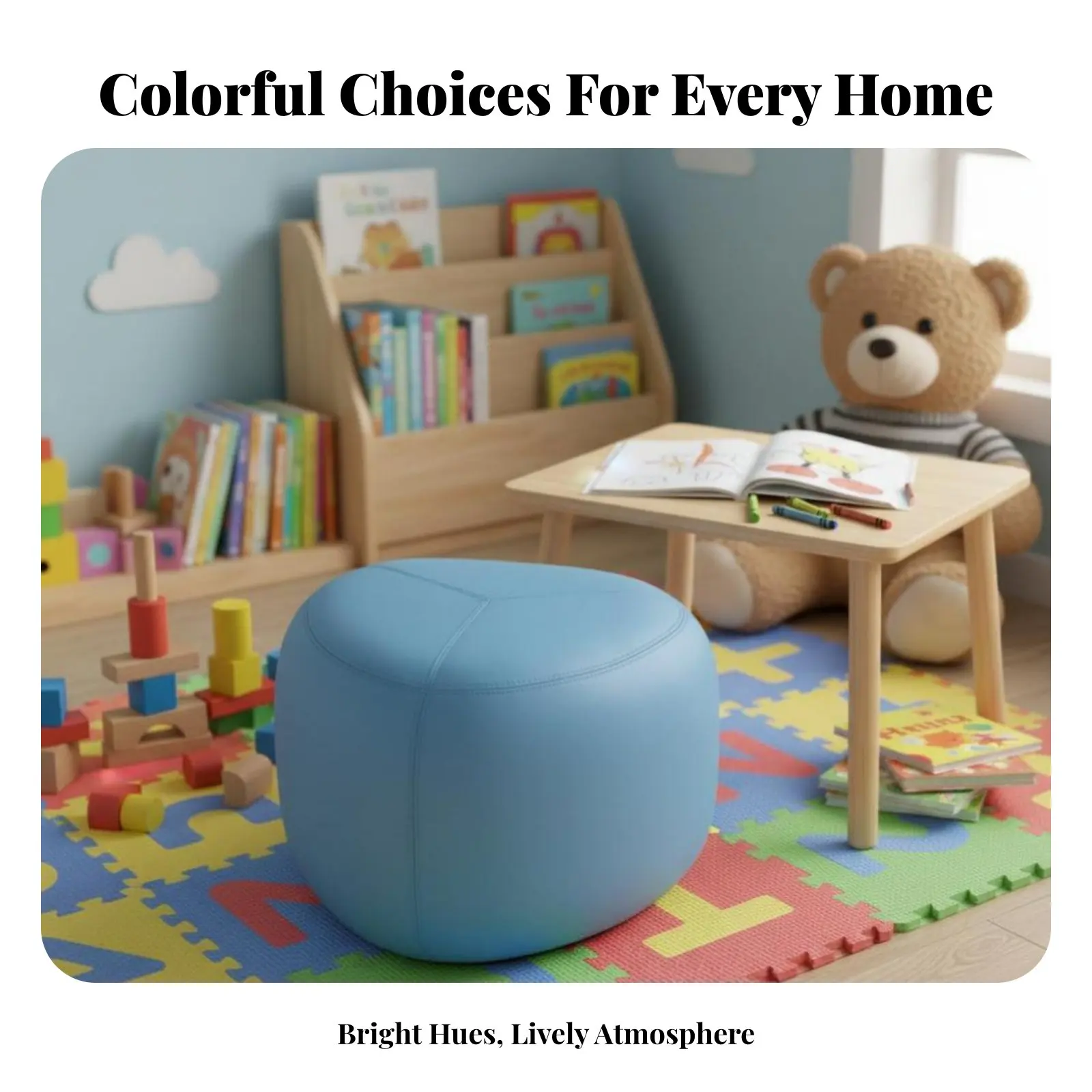 

Three-Legged Accent Stool Modern Minimalist design Household Furniture Triangular Shape small Size for Homeowners, Kindergarten