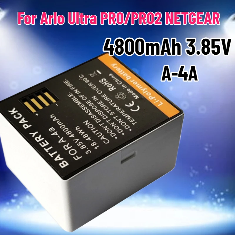 

4800mAh 3.85V Rechargeable Battery A-4A for Arlo Ultra PRO/PRO2 NETGEAR Sports Camera Battery, Monitoring Camera Battery