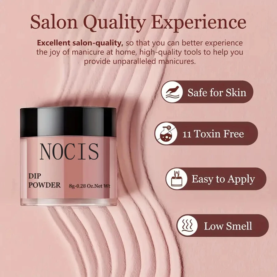 طقم مسحوق غمس 33 قطعة، 20 لونًا من الأكريليك الوردي والرمادي، نظام مسحوق غمس أساسي مع قاعدة ومعطف علوي #3