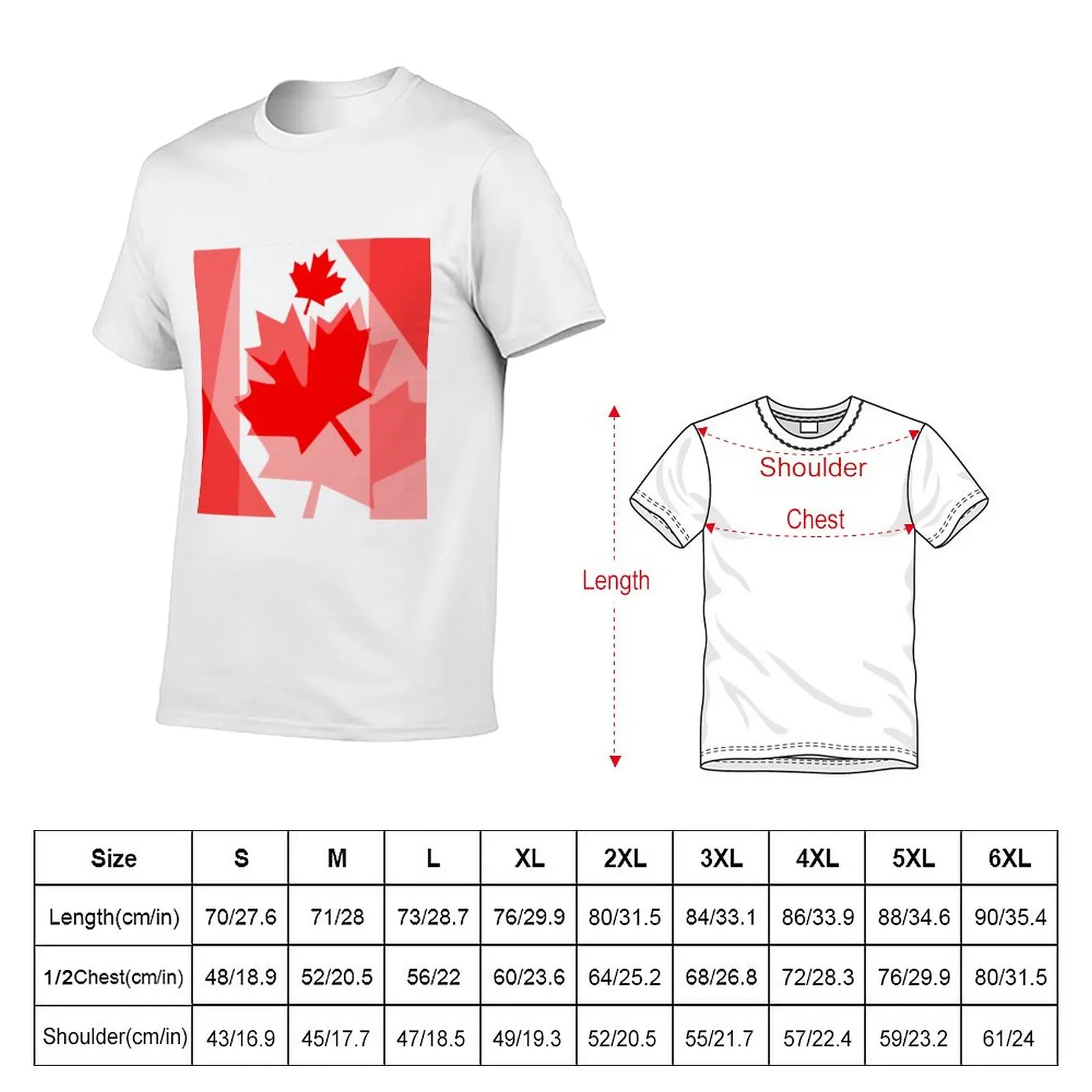 New A Canadian Flag Wave T-Shirt Short sleeve tee graphics t shirt anime clothes cute tops mens t shirt