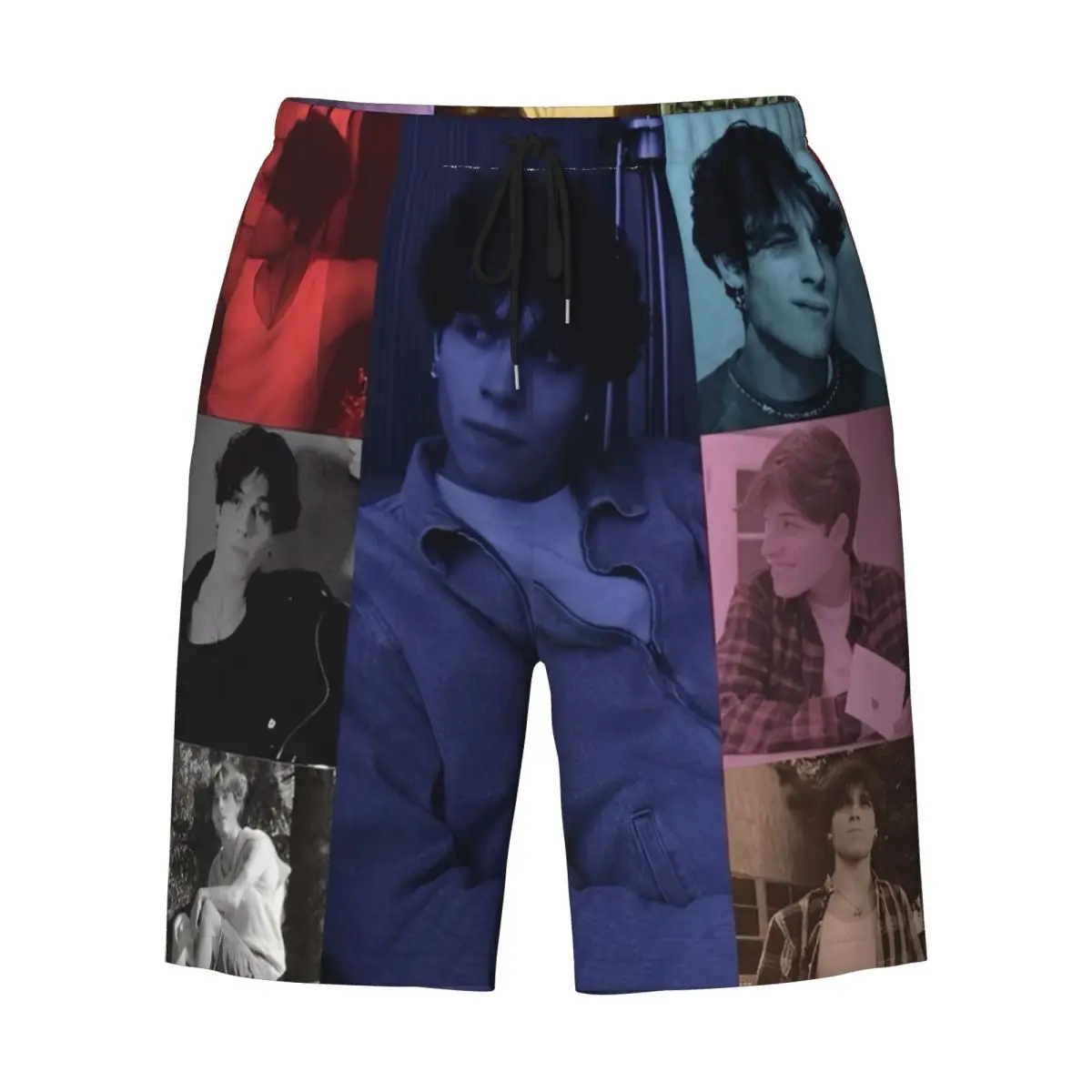 ผู้ชายกางเกงขาสั้น Sturniolo Triplets กางเกงว่ายน้ําแฟชั่น Matt Eras ทัวร์โปสเตอร์ Quick Dry Surfing Hot Oversize กางเกงขาสั้นชายหาด