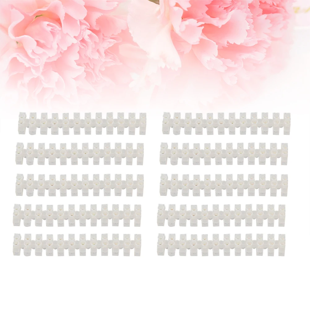 

10PCS Terminal Block 2 Rows 12 Position Screw Wire Connector 10A 300V Transparent Plastic Cable Terminals Electrical Accessories