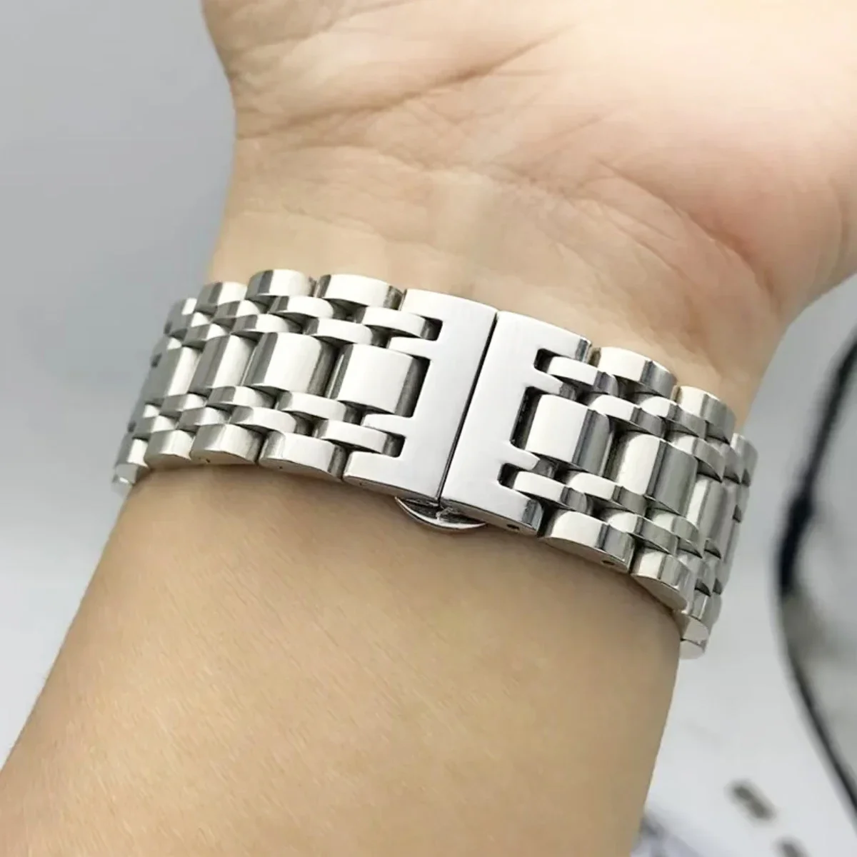 سوار فولاذي غير قابل للصدأ لساعة جالاكسي 8 44 40 مللي متر/8 كلاسيكي 46 مللي متر حزام معدني سوار لساعة جالاكسي الترا معصمه الساعات #5