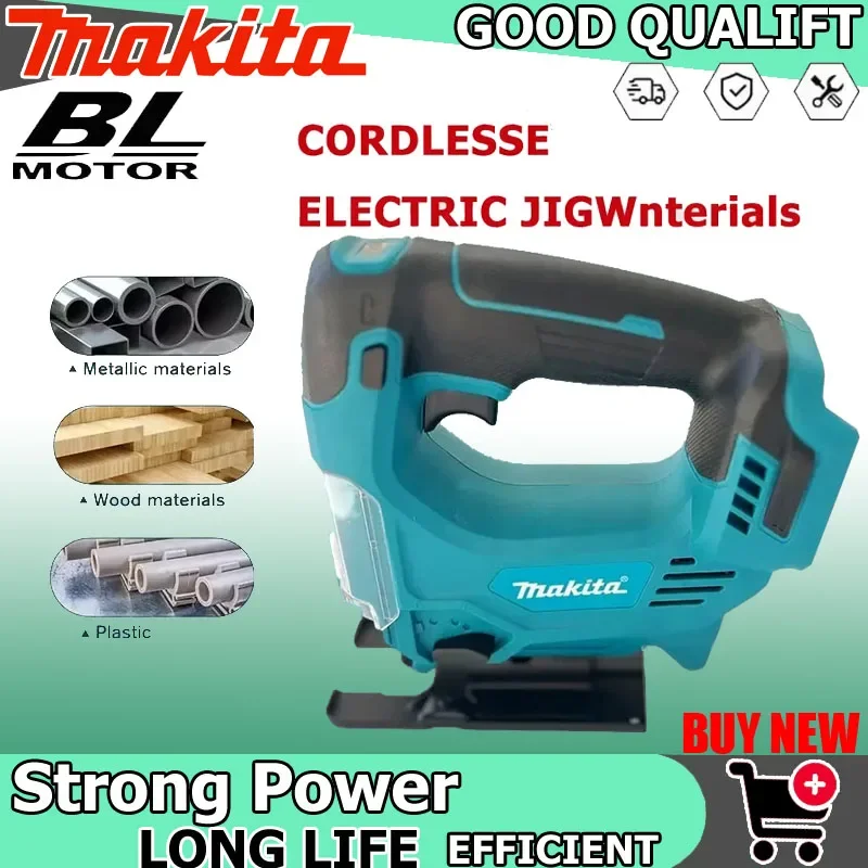 

Makita 18V Portable Cordless Jig Saw 26mm Electric Curved Saw Multi-Function Cutting Woodworking For 18V Battery Tool