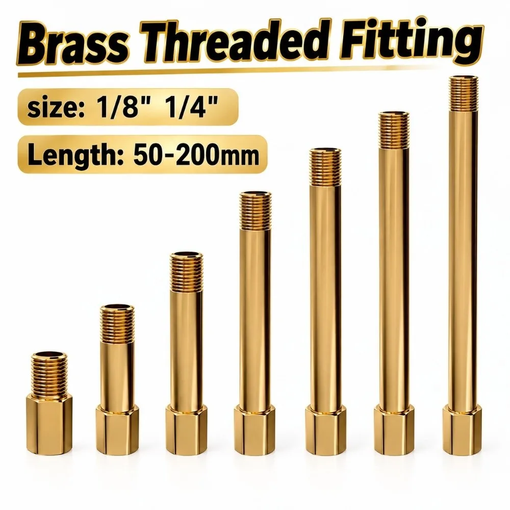 BSPT Thread Brass Extension Nipple 1/8