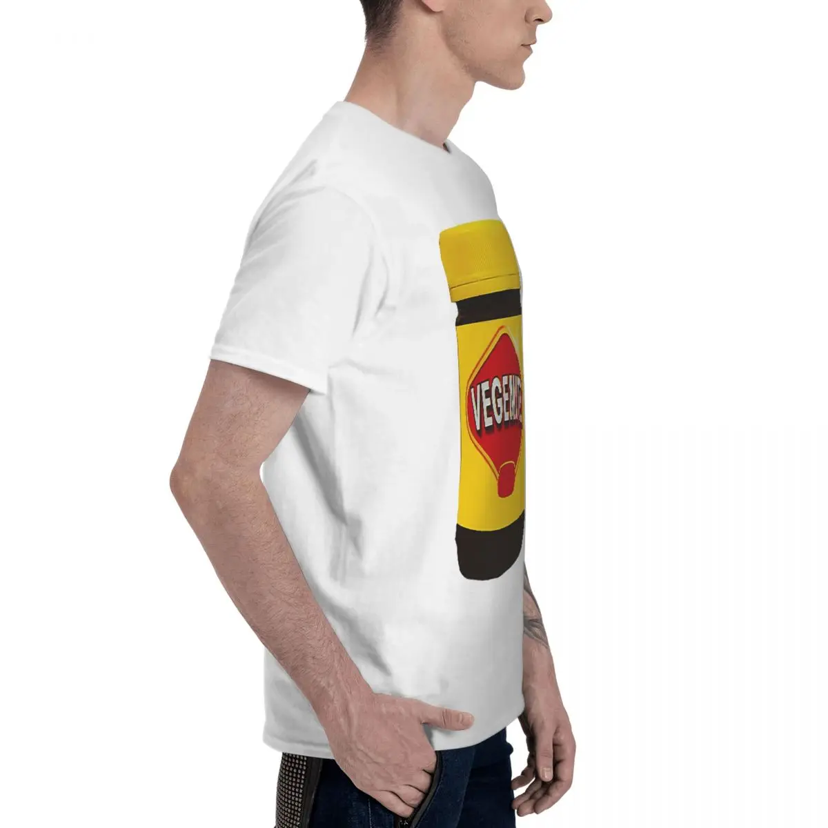 Vegemite تي شيرت للرجال القطن المتضخم تي شيرت الرجال قصيرة الأكمام طاقم الرقبة ملابس الصيف بلايز S-6XL