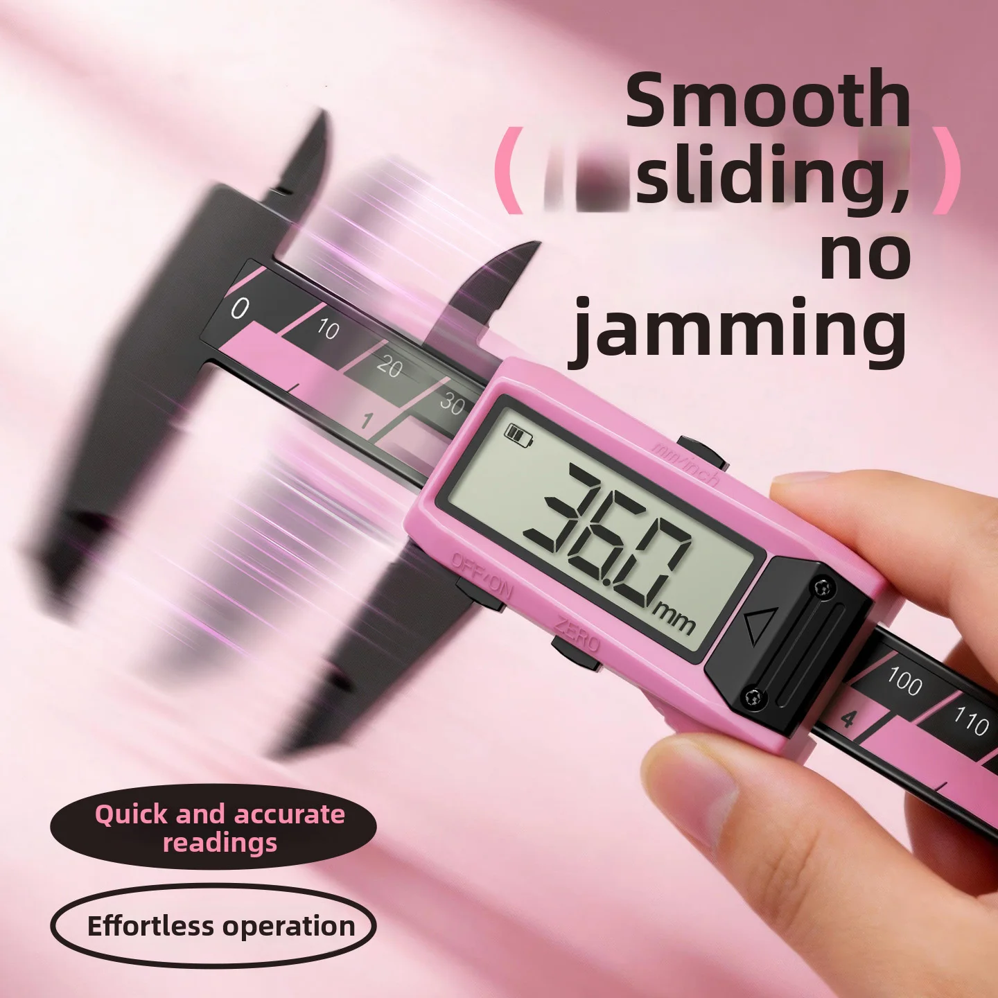 Vernier Caliper 150mm 6 Inch Plastic Body Sliding Gauge with Large LCD Screen and Auto Shut Off for Practical Use