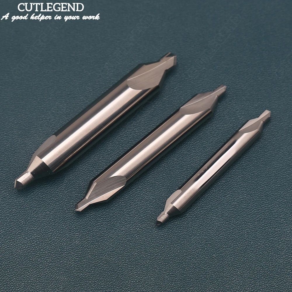 A/B Type Carbide Center Drill Bits 60 Degree Double-head 1 1.5 2 2.5 3 3.5 4 5mm Tungsten Steel Drilling Tool For Steel Aluminum