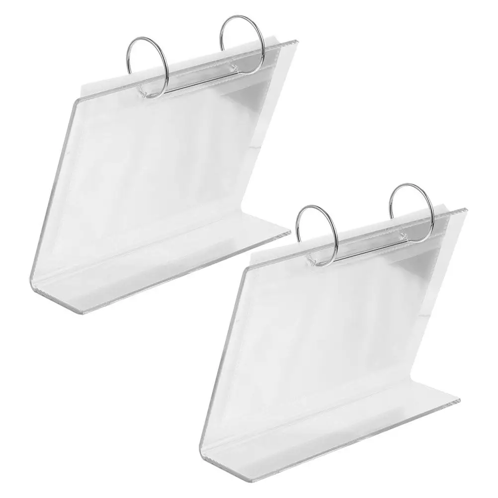 2Pcs Photo Storage Album Acrylic Desk Stand Flip Mini Photo Book Picture Display Holder Memory Frame for Home Office Decoration