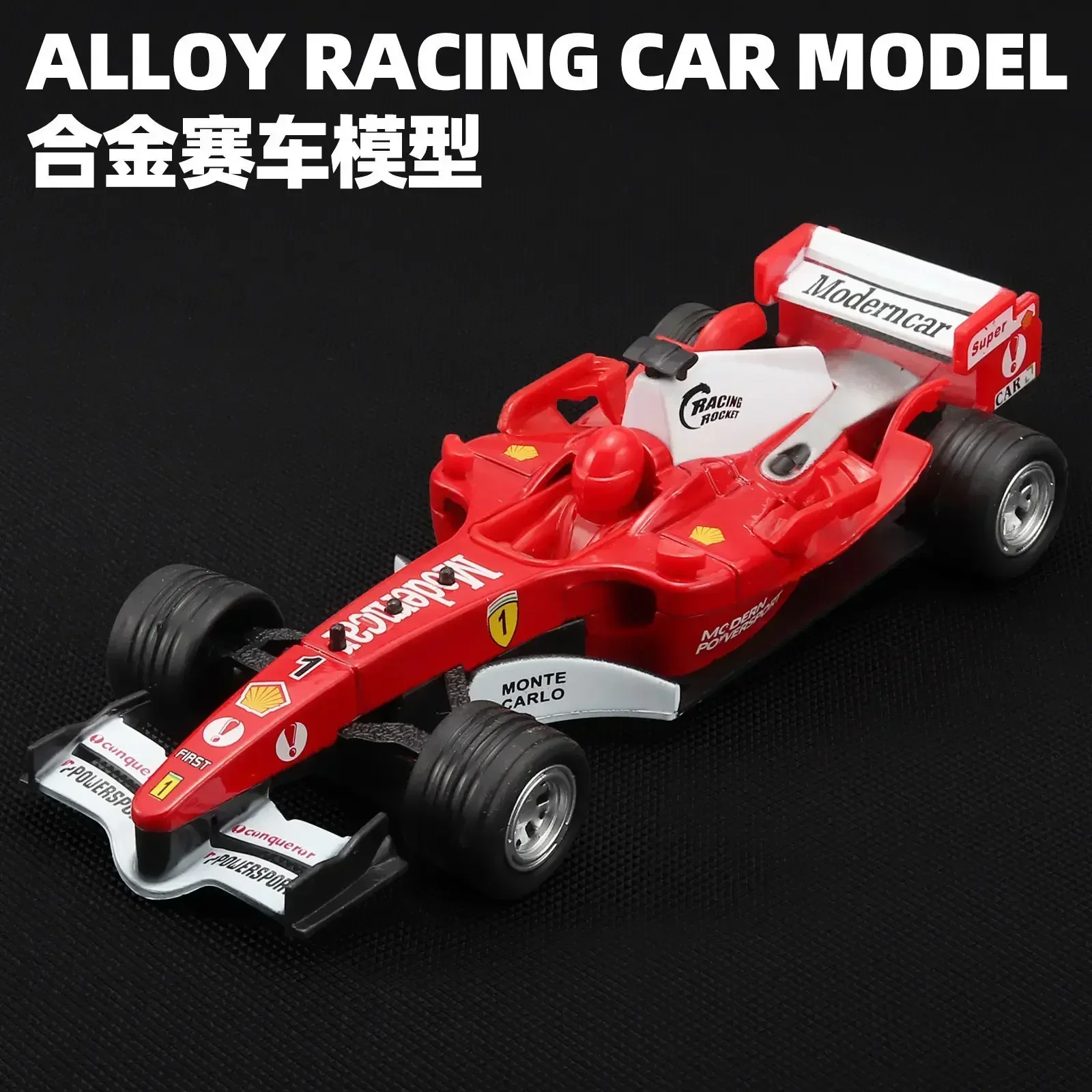 1/32 F1 Formula Racing Modello di auto in lega Simulazione di suoni e luci Modello di auto da corsa di rally Giocattolo per bambini Ornamento di moda Collecti