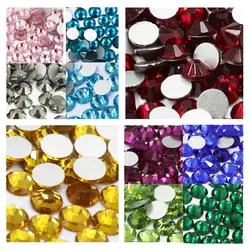 Multi colors SS3-SS30 Non Hot Fix Rhinestones flat back crystal strass glitter stone for DIY manicure 3D nail art fabric garment