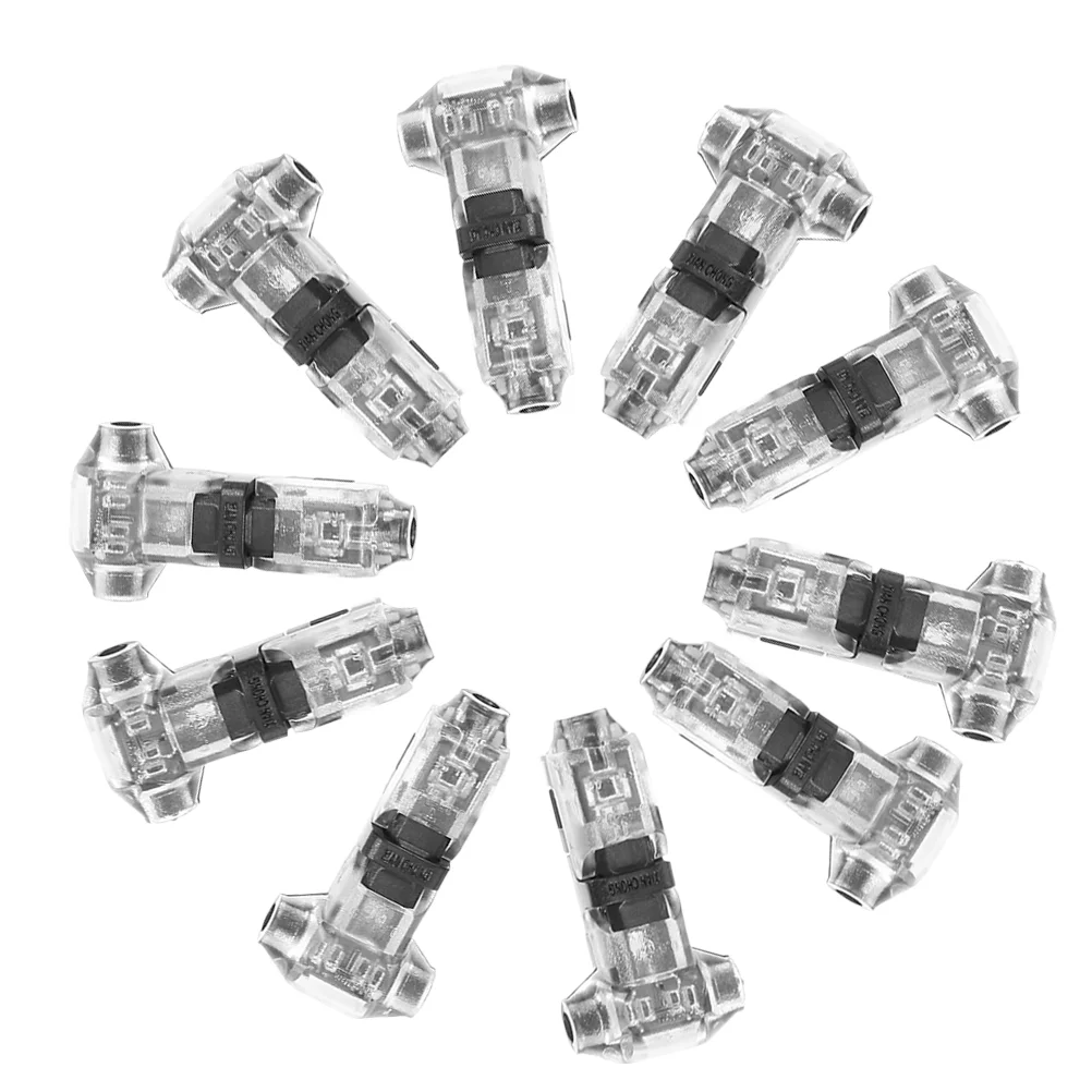 10 Pcs Split Wire Connector Voltage Wiring Connectors Tap Splicers Type Electric Cable