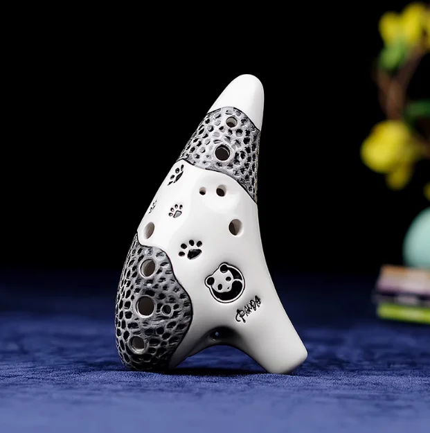 

Hooqu Ocarina 12 Holes Alto C Panda Ocarina Fingering Musical Instrumento Flute
