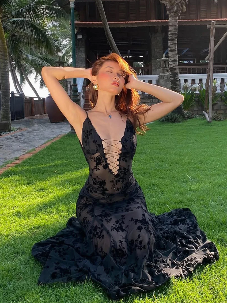 غريب PUSS Bla مثير الدانتيل المشذبة الجوف خارج حزام الدكتور المرأة طويلة الدكتور الأزهار التطريز ربط الفرقة H-خط رقيقة Sv...