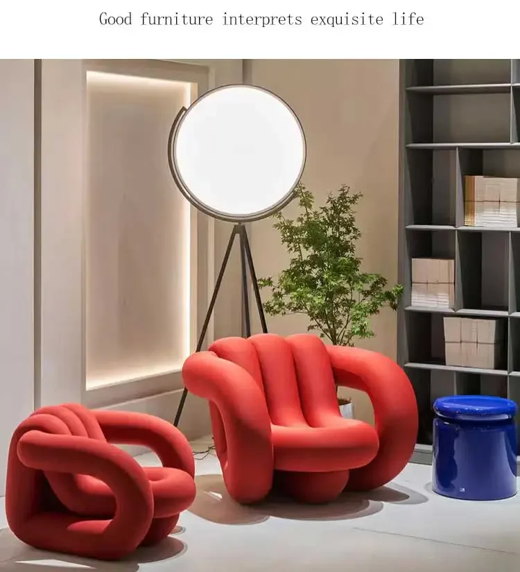 Modern special-shaped leisure chair size apartment solid wood designer sofa