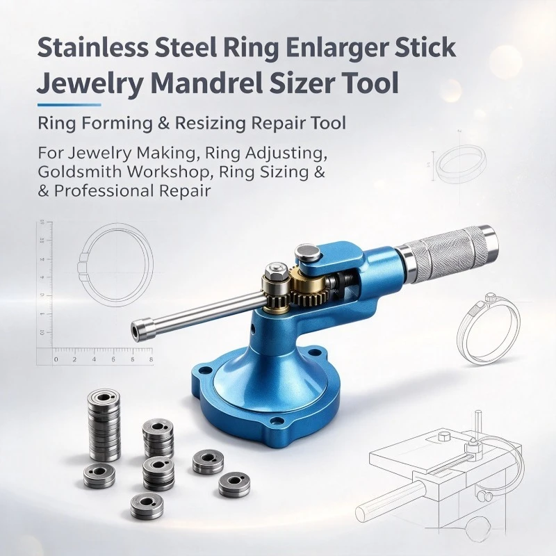 Stainless Steel Ring Enlarger Stick - Jewelry Mandrel Sizer Tool for Ring Forming, Sizing and Resizing Repair Tool