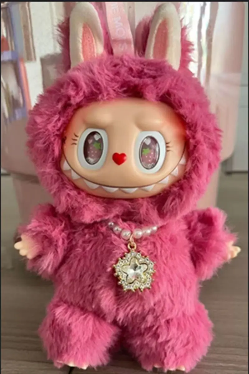 

Labubu Diy Doll Kawaii The Monster Blythe Action Figure Creative Ornament Backpack Decoration Christmas Gift Kids Toys