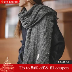 Maden Women's Chenille Knitted Scarf Long Multi-purpose Design Vest Shawl Korean Version of The Warm Neck Scarf Fall and Winter