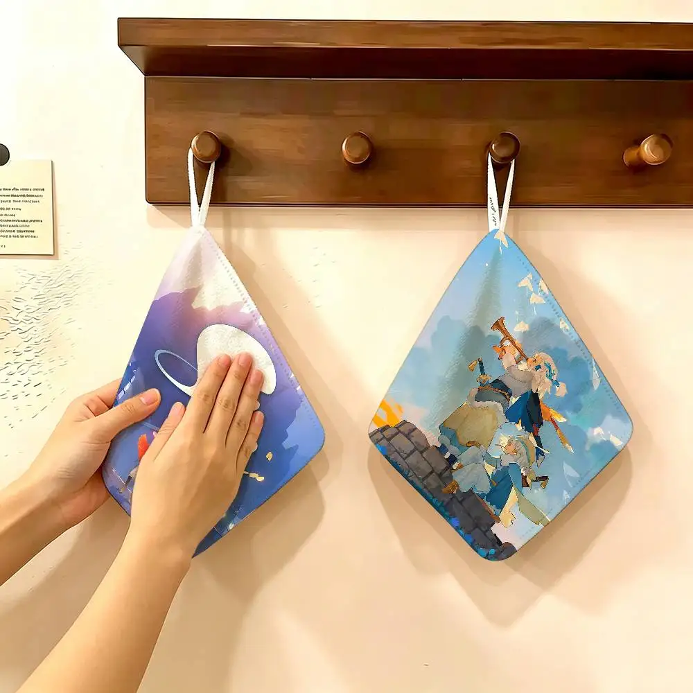 Sky Children Of The Light Household Hanging Towel, Polyester Cotton Hand Wiping Towel, Sturdy for Bathroom Bedroom