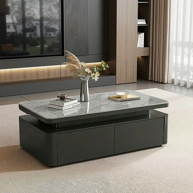 Designer Decoration Side Table Writing Moving Drawers Organizer Storage Coffee Table Luxury Couchtisch Chinese Style Furniture