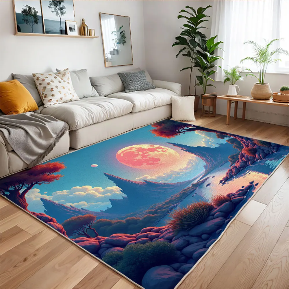 

Art Soft Carpet Living Room Cloakroom Area Thickening Rug Washable Rugs for Bedroom Room Decor Non-slip Mat