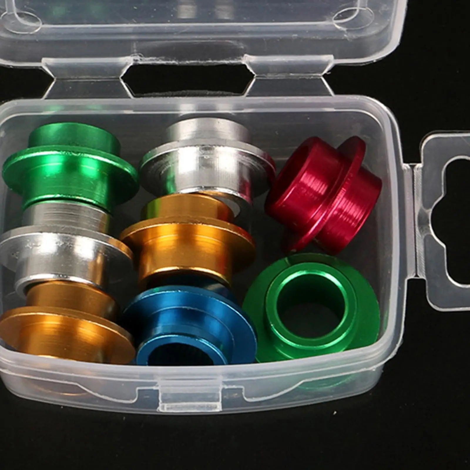 2x8 pçs espaçadores de rolamento de skate inline espaçadores de eixo peças portáteis acessórios para esportes ao ar livre skate inline feminino skate