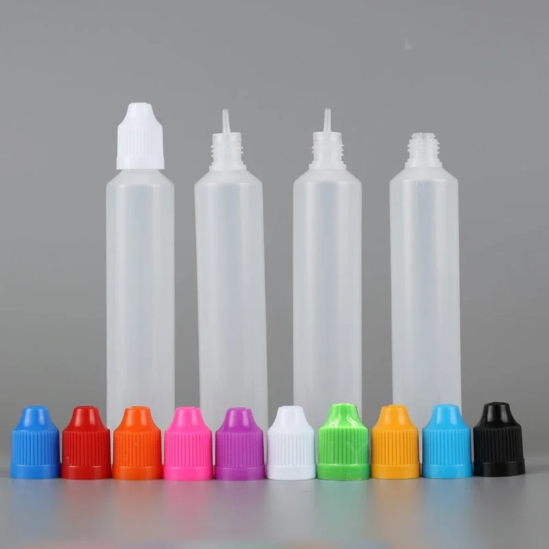 5pcs 30ml/60ml Empty Plastic LDPE Squeeze E Juice Dropper Liquid Oil Bottle Refillable Eye Bottles Long Tip Cap Vape Container