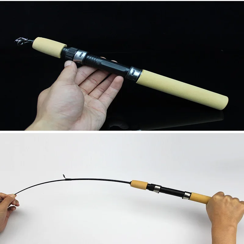 80/100cm Shrimp Specific Lure Rod High Density Carbon Steel Construction Portable Telescopic Design Fishing in Rivers Lakes