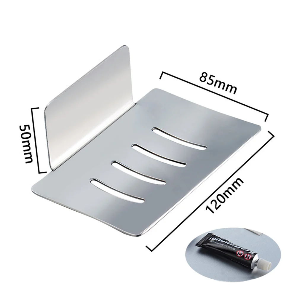 

Stainless Steel Soap Rack Wall Mounted Drainage Design Bathroom Storage Holder For Tiles Glass Surfaces Soap Box Organizer