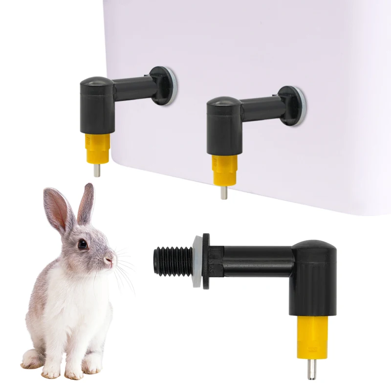 2/4 Pcs Rabbit Chicken Water Nipple Drinkers Quail Chicks Turkeys Ducks Poultry Water Nipples Leak-Proof Automatic Spring Type