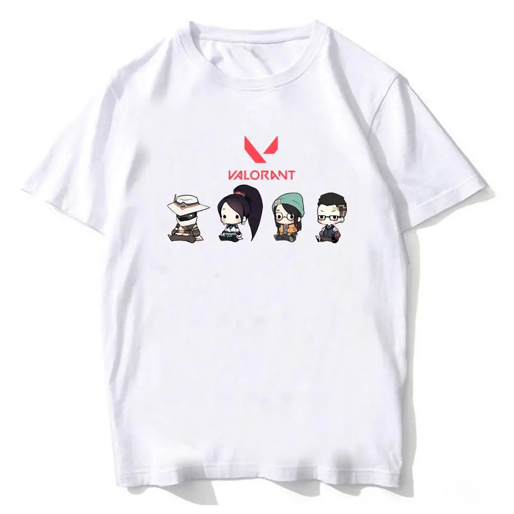 High Quality Valorant Anime T Shirt Men Cotton EU Size Shirts Unisex Cartoon Streetwear Vintage Tshirt Graphic T-shirt Male