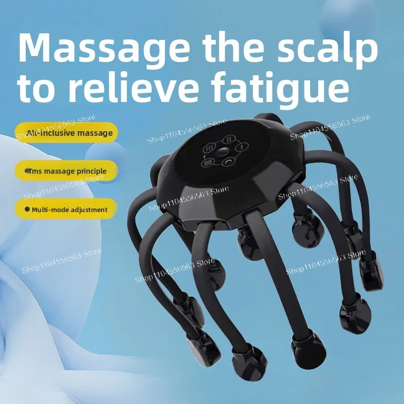 Electric Octopus Smart Head Massager - Scalp Relaxation Instrument for Headache Relief & Meridian Unclogging
