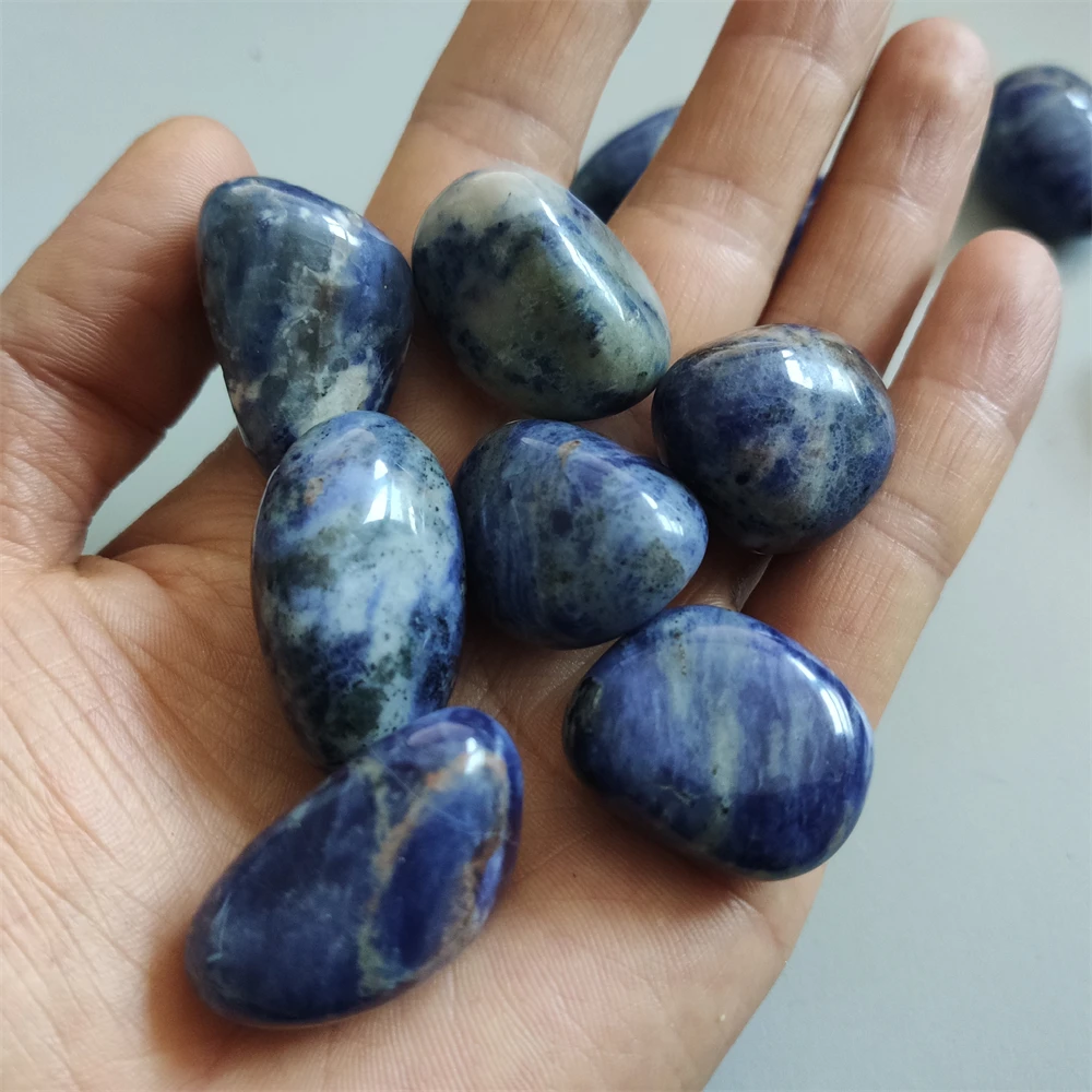 Natural Blue Sodalite Stone Healing Crystals Specimen Healing Crystals Mineral Gemstone Aquarium Home Decoration Gifts