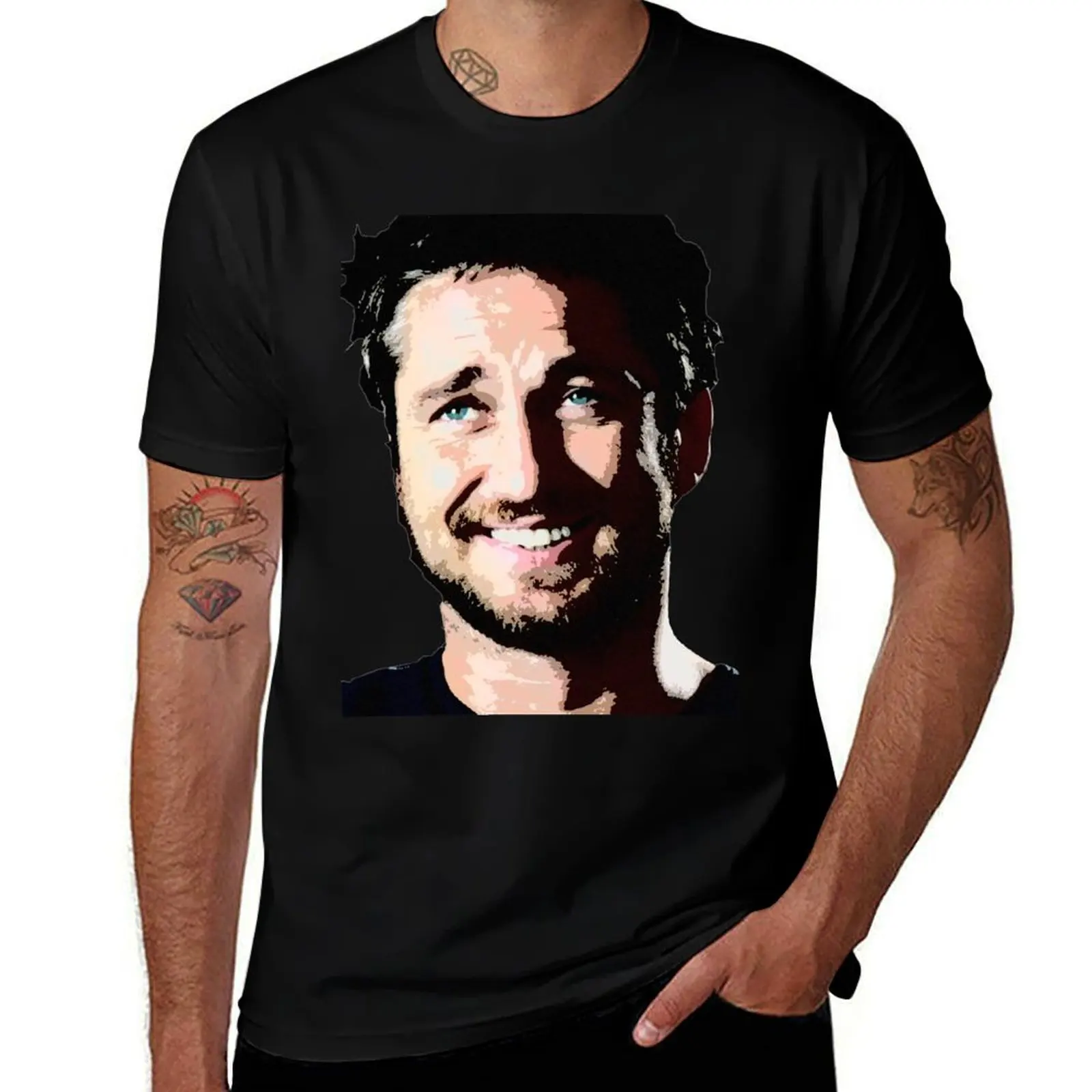 Gerard Butler coloured T-Shirt Large Size Soft Cotton T-Shirt