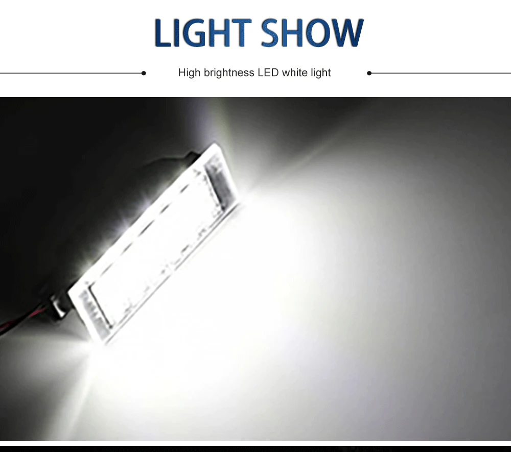 2 Stück Auto-LED-Kennzeichenbeleuchtung Weiß für Renault Trafic 3 (X84) 2014 2015 2016 2017 2018 2019 2020 Canbus Fehlerfrei – Detail 10