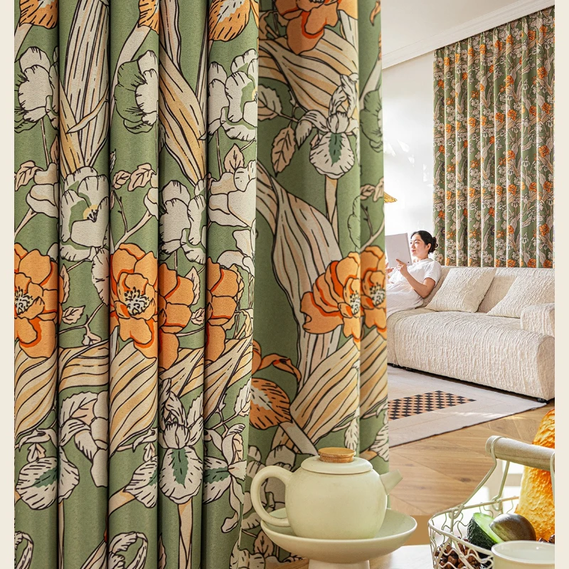 French Curtains Full Blackout Bedroom Living Room Balcony Chenille Luxury Custom Size Sheer  Fashion Thick White Tulle Door