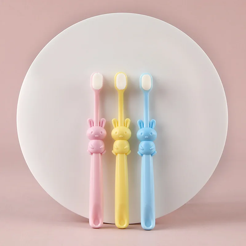 

1pc Cartoon Little Rabbit Children's Ten Thousand Hair Toothbrush Single Pack 2-10 Year Old Baby Treasure Soft Hair Toothbrush