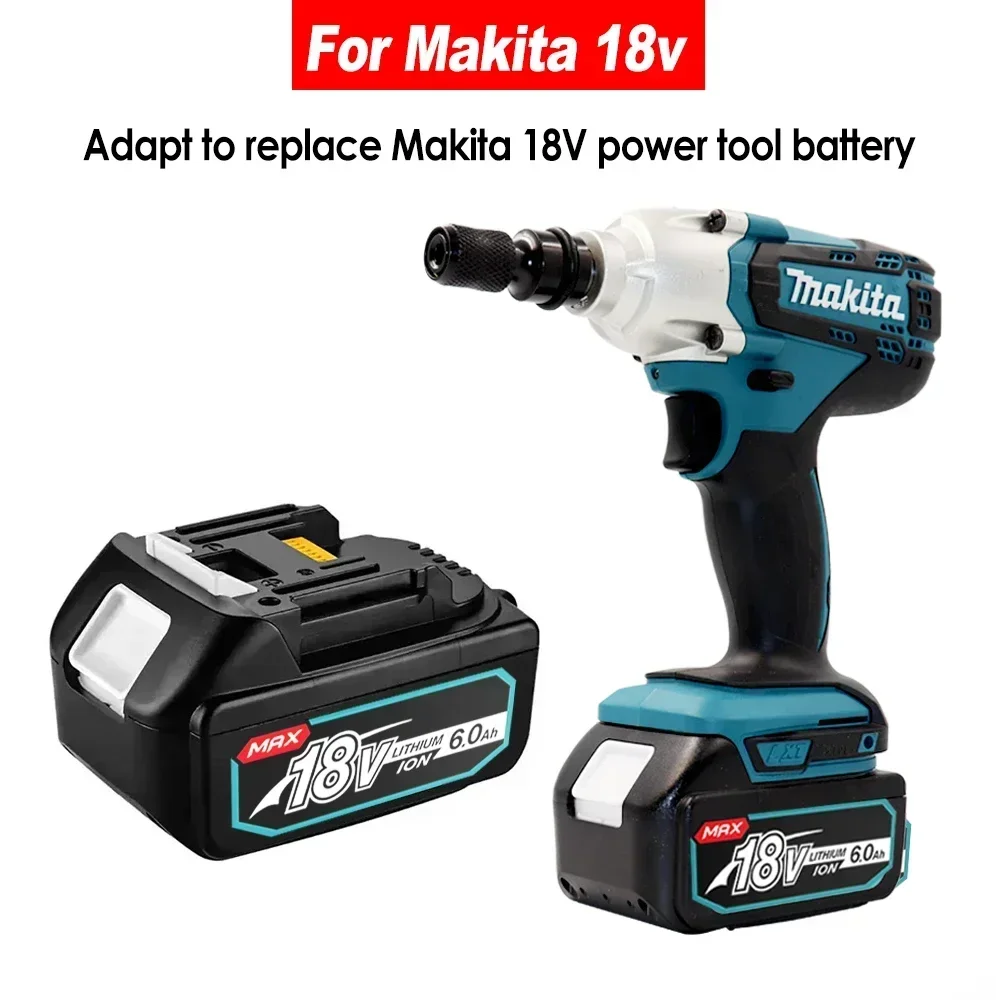 

For Makita 18V 6Ah Battery Rechargeable Lithium Ion Battery Pack For Makita BL1850B BL1860 Power Tools Cordless Combo Kit